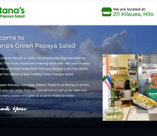 Ratana’s Restaurant – Website & Menu Posters